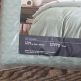 Comfort Spaces Breathable Dotted Wave 3-Piece Duvet Cover Set Sage Green King