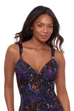 Miraclesuit Siren Tummy Control Underwire Bra One Piece Swimsuit Black Multi 8