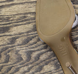 International Concepts Womens Tahara Sandals Heels Stiletto Silver Bling Gray 7M