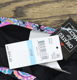 Island Escape Karma Paisley Tiered Tankini Swim Top E770260 Black Multi 20W