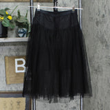 Banana Republic Womens Lined Mesh Tiered Midi Skirt 1671068cdd38db Black 2