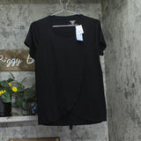Motherhood Maternity Womens Short Sleeve Nursing Tee Shirt Solid Black M
