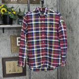Polo Ralph Lauren Mens Classic Fit Button Up Down Shirt Red Plaid Multi M