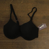 Auden Womens Luxe Stretch Comfort Wire Demi Adjustable Bra 94266734 Black 38C