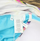 Bleu By Rod Beattie Living Color Halter Tankini Swimsuit Top White Multi 14