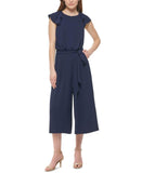 Vince Camuto Women's Blouson Cropped Jumpsuit VC2M3428 Navy Blue 8