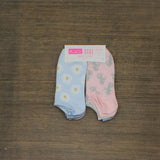 The Children's Place Infant Baby Girls 6-Pack Ankle Socks Floral Horse / Blue L