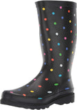 Sugar Women's Raffle Printed Rain Boot RAFFLE4 Black Fiesta Dot 10M