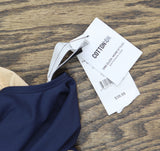 Cotton On Womens Thin-Strap Scoop-Back One Piece Swimsuit Mightnight Blue L