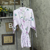 Linea Donatella Womens Floral-Print Satin Wrap Robe BPY230 Pink Floral L/XL