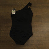 Michael Michael Kors Iconic Solids One Shoulder One-Piece Swimsuit Black 8