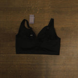 Auden Womens Luxury Collection Removeable Pad Longline Plunge Bralette Black XL
