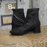 A New Day Mesh Block Heel Mid-Calf Booties with Memory Foam 94568456 Black 7M