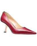 Michael Michael Kors Womens Luna Mid Pumps Heels 40F4LUMP3L Deep Red 8M