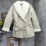 Wild Fable Womens Faux Suede Shawl Collar Shearling Coat 94658646 Tan Brown S