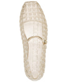 Karl Lagerfeld Paris Womens Juliska Mary Jane Jelly Flats KL265546 White Gold 8M