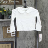 Rare Editions Girls Long Sleeve Collared Shirt Top H767395 White 6X