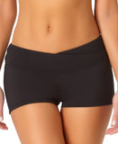 Anne Cole Womens Twist-Front Shorty Bikini Bottom MYMB35301 Black XS