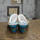 Elite by Conkys Womens Block Heel Elite Poppy Mules Turquoise Blue 7M