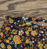 Avenue Plus Floral Print V Neck Flutter Sleeve Border Dress Dark Orange 22W/24W