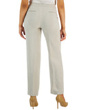 Kasper Extended-Tab Straight-Leg Trouser Dress Pants Summer Straw Gray 16