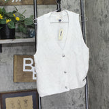 Universal Thread Womens Button-Front Sweater Vest 94429990 Light Gray XXL