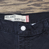 Levi's Womens Rehemmed  Capri Vintage Y2K 550 Relaxed Jeans Black Wash 14 Misses