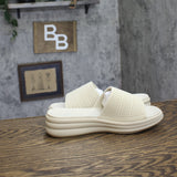 Clarks Drift Twist Wedge Slide Sandals 26181604 Cream Off White 8W