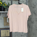 A New Day Women's Short Sleeve V-Neck Casual Cuff T-Shirt 562552