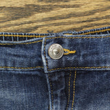 Aerie Womens Plus Size Elastic Waist Distressed Jean Shorts Blue 2XL