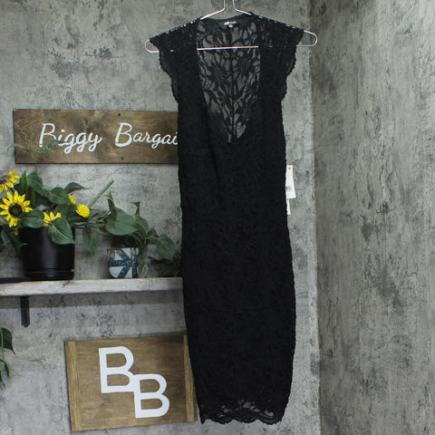 Jump Juniors Sleeveless Lace Bodycon Dress Black 5/6