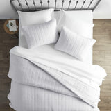 Ienjoy Home Premium Ultra Soft 3-Piece Quilted Coverlet Set White Queen