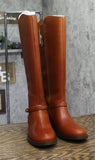 On 34th Womens Firesse Riding Boots 10019685500 Cognac Leather Brown 5.5M