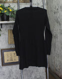 Universal Thread Womens Knit Long Sleeve Mini A-Line Dress 94636783 Black M