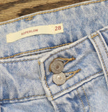 Levi's Superlow Jeans with Button and Zip Fly 92463705 Abraided Art Blue 28x32
