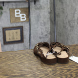 A New Day Twiggy Multi Buckle Mini Heel Flats 94303760 Brown 8.5M