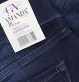 Gloria Vanderbilt Rise Jean with Comfort Waistband Panorama Whiskers Blue PM
