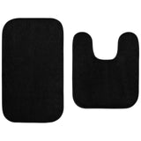 Garland Rug Gramercy Washable Bath Rug Set Mat BA360W2P6415 Black 2 Piece