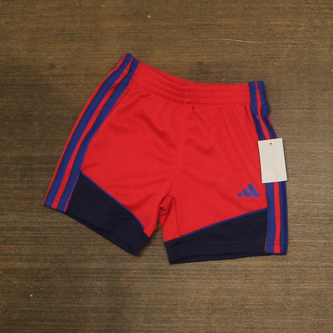 Adidas Boys Toddler Athletic Shorts Red Multi 3T