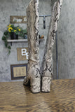 A New Day Knee-High Block Heel Boots with Memory Foam Cream Snake Print Brown 7M