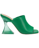 Bar III Womens Heeled Cherr Slide Sandals 10015330500 Green 9M
