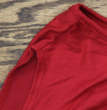 24Seven Knit Midi Criss Cross Cold Shoulder 3/4 Flare Sleeve Dress Dark Red M
