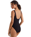 Mimi Flamingo Womens Lido Rib Harper One Piece Swimsuit 900050618 Black 10