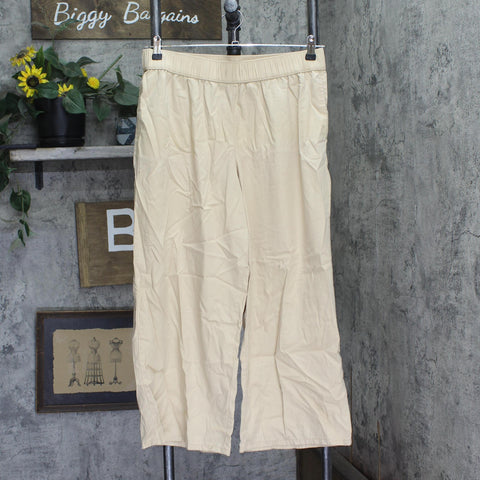 Studio Park x Terri Conn Petite Stretch Lyocell Ankle Pants Sandstone Brown PM