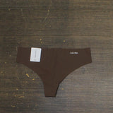 Calvin Klein Womens Invisibles Thong Underwear D3428 D3428 Chestnut Brown S