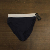 Lauren Ralph Lauren Bel Air Banded High Waist Bikini Bottom Blue / White 10