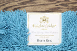 Knightsbridge Melbourne 220 GSF Non Skid Back Bath Rug Aqua Marine Blue 21x34