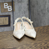 A New Day Womens Milan Slingback Pumps 93708032 Cream Off White 8M