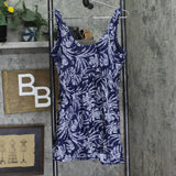 Island Escape Womens Magnolia Underwire Swimdress One Piece Navy Blue / White 14