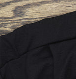 24seven Comfort Apparel Womens Pleated Knit Classic Knee Length Skirt Black M